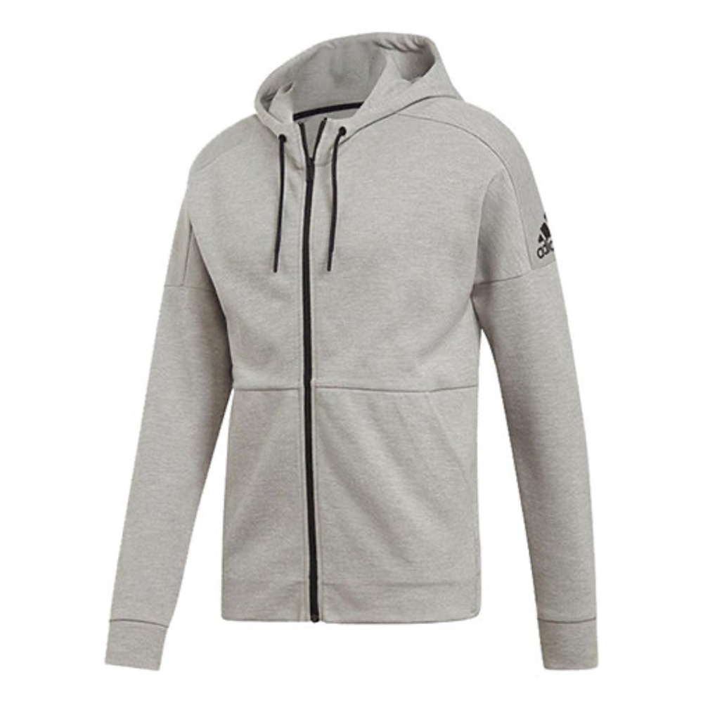 Adidas Men’s Id Stadium Fz logo Casual Sports Knit Hooded Jacket
